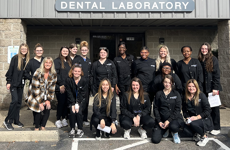 Tennessee College of Applied Technology dental assisting students tour R-Dent Laboratory