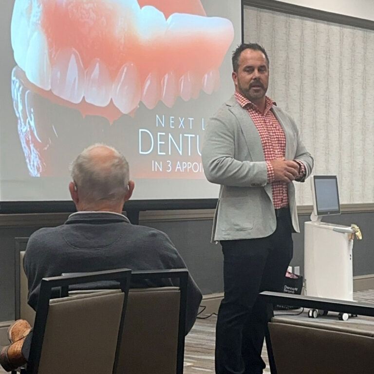 R-Dent Laboratory's Daxton Grubb speaking at the Next Level Dentures In 3 Appointments Webinar