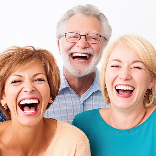Trio of seniors laughing