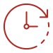 icon of a clock with arrow going around