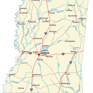 Map of Mississippi